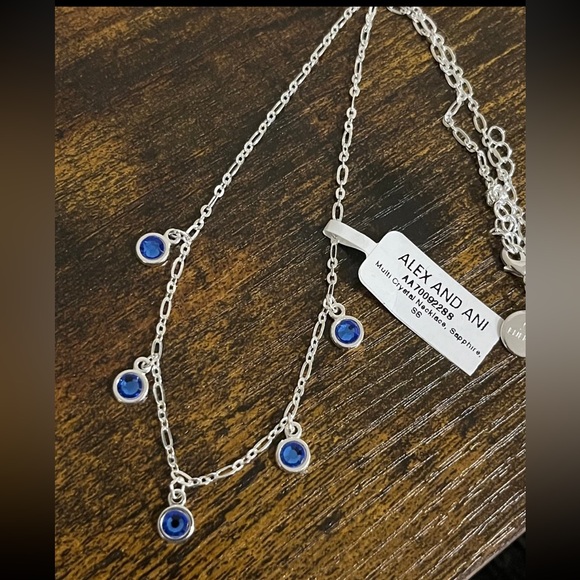NWT Alex and Ani Multi Crystal, Sapphire Necklace - Picture 1 of 5